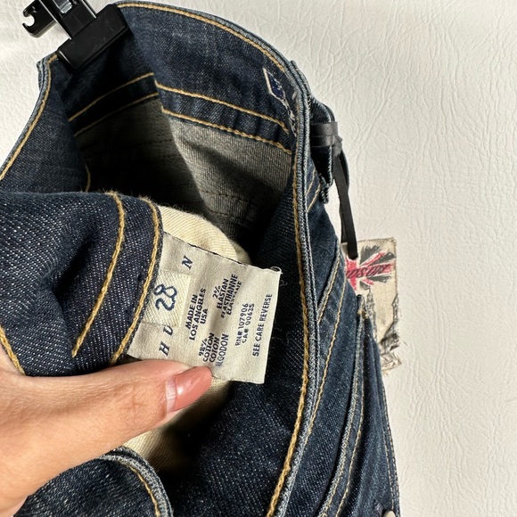 HUDSON BOOTCUT USA SIGNATURE LOW RISE FLAP POCKET JEAN IN ELM WASH Sz28 - Picture 14 of 16
